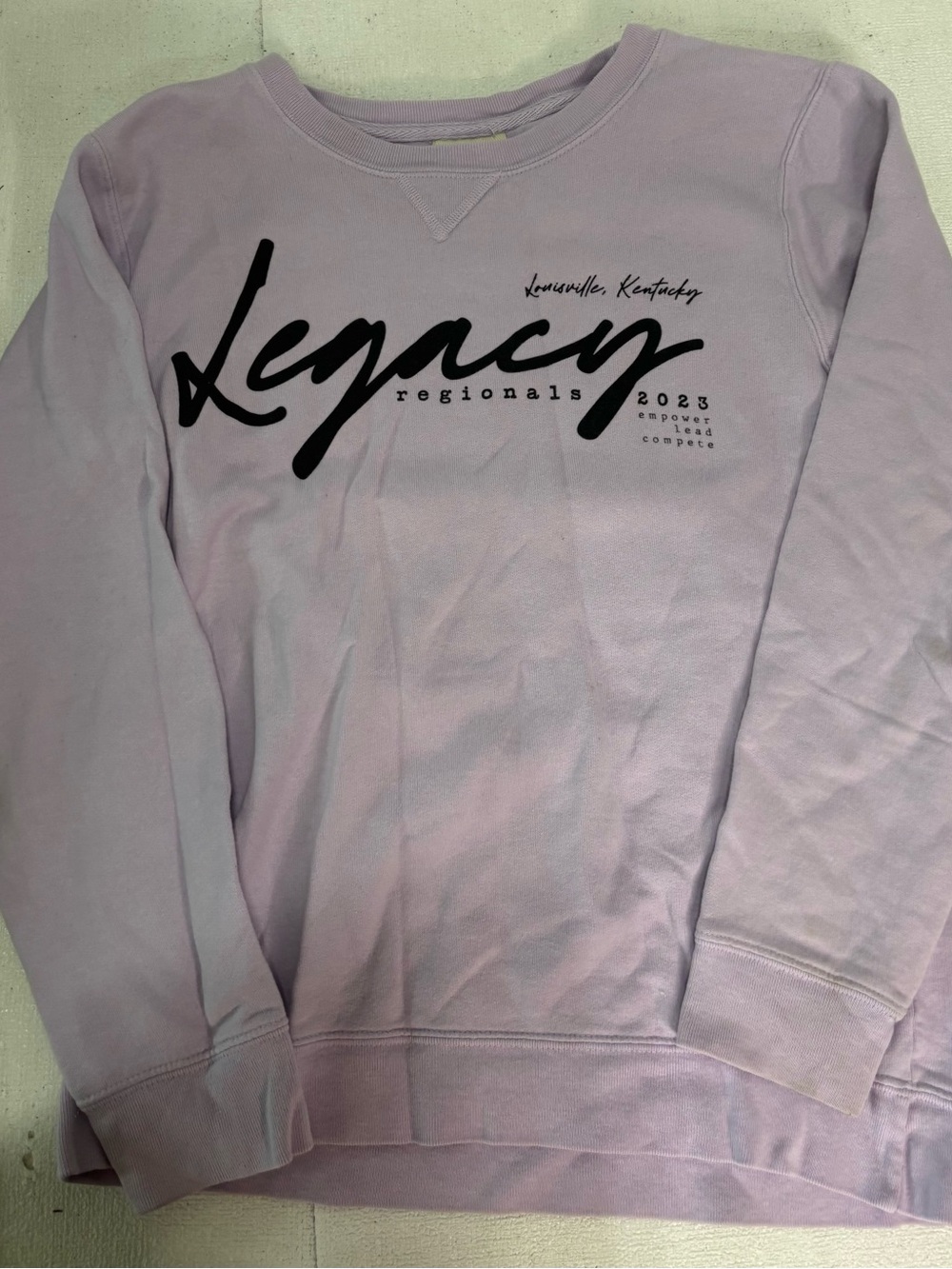 Allstar Cheer Legacy Regionals 2023 Lavender Crewneck Sweatshirt